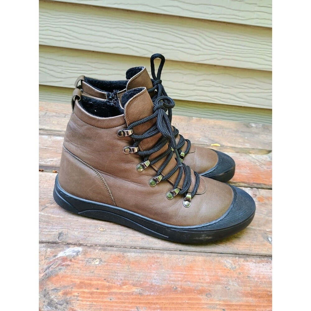 Spring Step Womens Darleen Brown Tan Lace Up Zip Ankle Booties Size EU 41